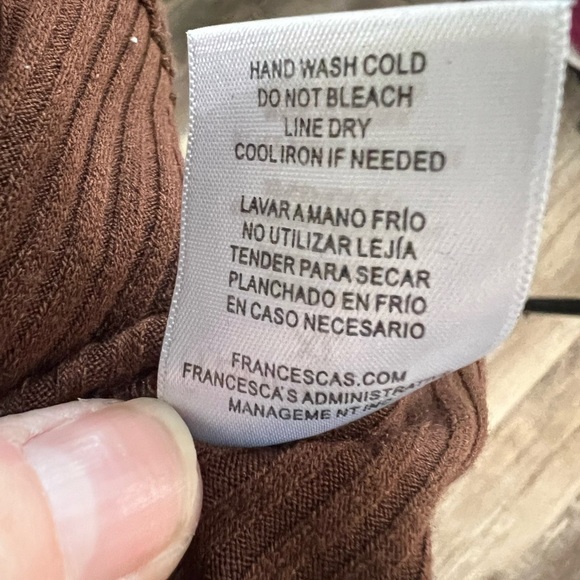 Francesca High‎ Neck Sleeveless Tank Top Brown XL - Picture 7 of 7